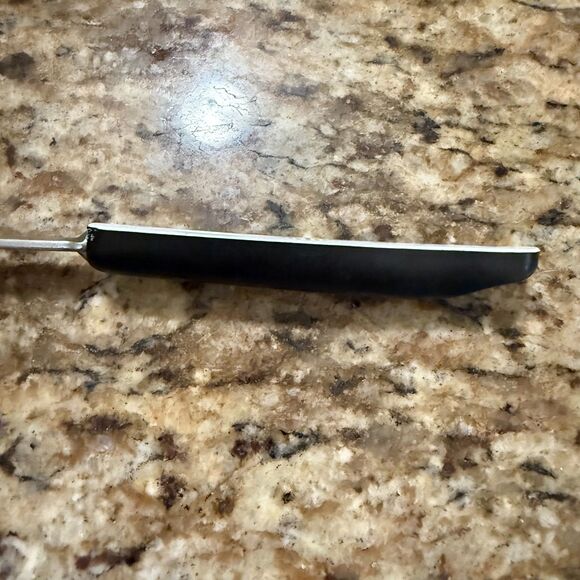 VINTAGE EKCO Serving/Carving Fork, White & Blue Folk Art Tulip Handle, Chromium - Picture 10 of 11